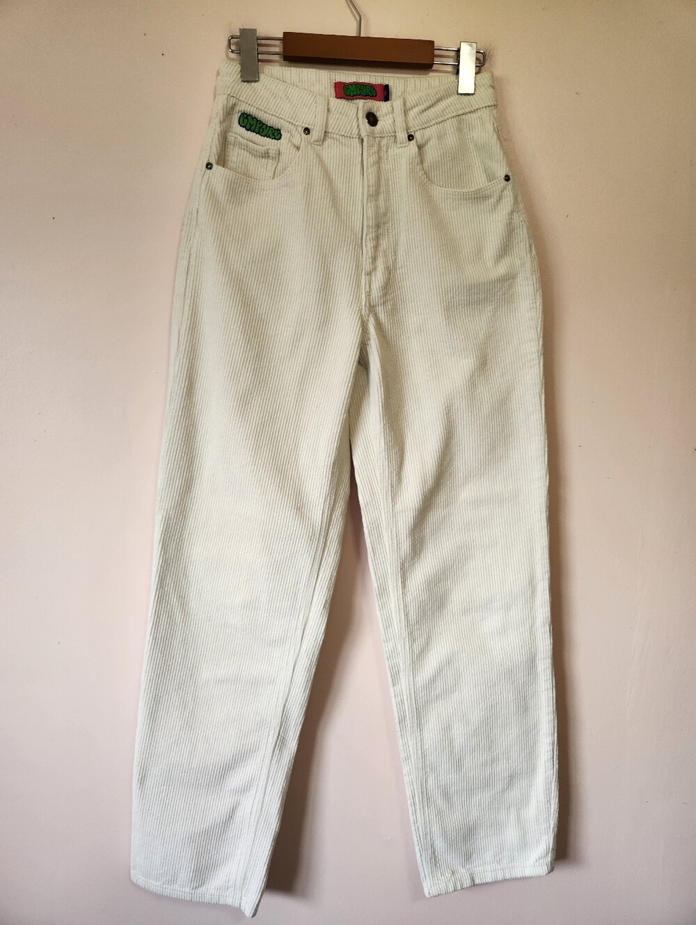 Empyre Tori Off-White Cream Corduroy Baggy Skate Pants Y2K Streetwear Size 0